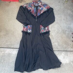 Panhandle Slim Black and Multicolor Patchwork Dress